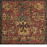 Textile fragment with mythical figure