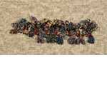 Fragment of a textile's edging embellished with birds