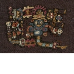 Fragment of a textile's edging with the "Demon Cat"