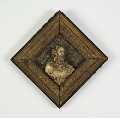 Salvator Mundi in diamond-shaped frame