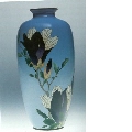 Vase with magnolia decoration