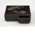 Box with drawers (togidashi), feather decoration